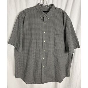 Eddie Bauer‎ Shirt Mens Size XL Short Sleeve Button Down Check Casual Cotton